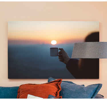 Maisema ja kahvi canvas taulu maisema - Tenstickers