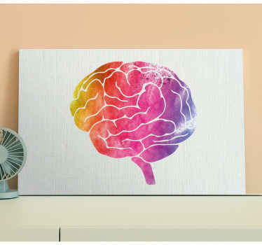 Rainbow Brain abstract canvas wall art - TenStickers