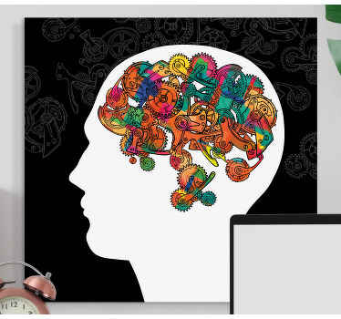 Creioane dințate pânză abstractă artă de perete - TenStickers