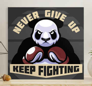 Tablou animale motivația boxului cu panda - TenStickers
