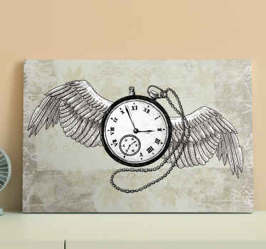 Abstract time flies canvas art prints - TenStickers