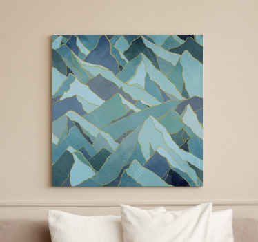 Kovové vrcholy krajinné obraz - TenStickers