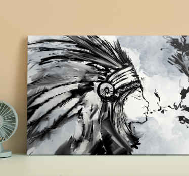 Native American plume canvas art prints - TenStickers