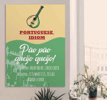 Quadro frase é o que é português - TenStickers