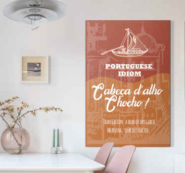 Quadro frase Português dizendo tradução distraída - TenStickers