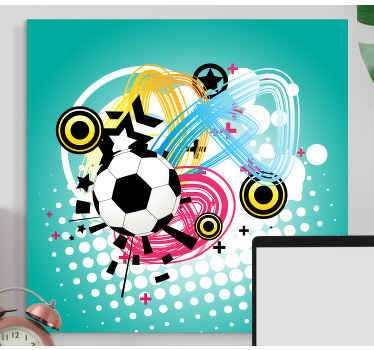 Konstnärlig fotboll moderncanvas tavla canvas tavla - Tenstickers