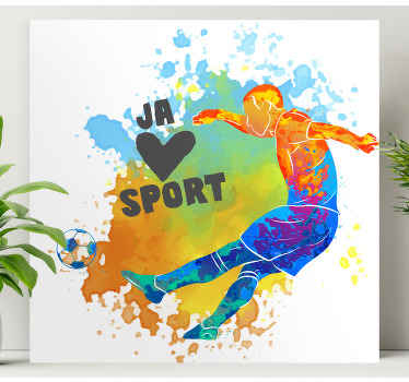 Obrazy artystyczne Kocham piłkę nożną - TenStickers