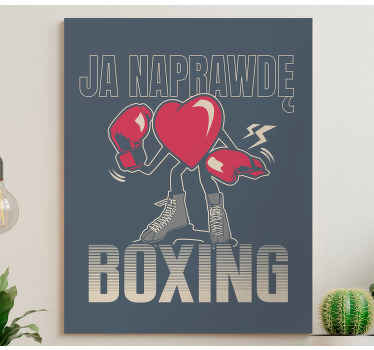 obrazy nowoczesne Kocham boks - TenStickers