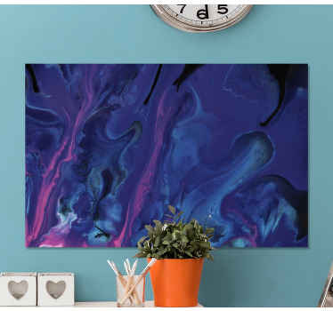 Wandbild Wohnzimmer Lila-Blauer Farbverlauf - TenStickers