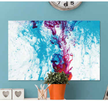 Cuadro moderno Efecto de agua morada y azul - TenVinilo