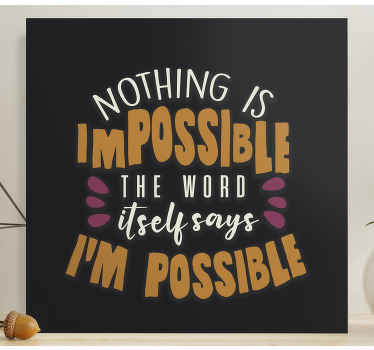 I'm possible motivational canvas - TenStickers