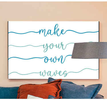 Make your own waves motivational canvas - TenStickers
