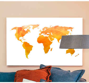Cuadro mapamundi Forma abstracta - TenVinilo
