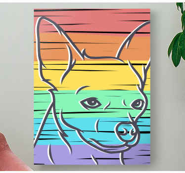 Cockapoo rainbow dog canvas prints - TenStickers