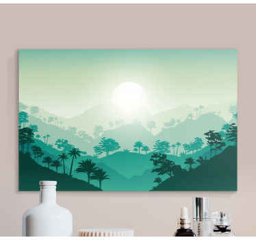 Erdei táj fa fal art vászon - TenStickers