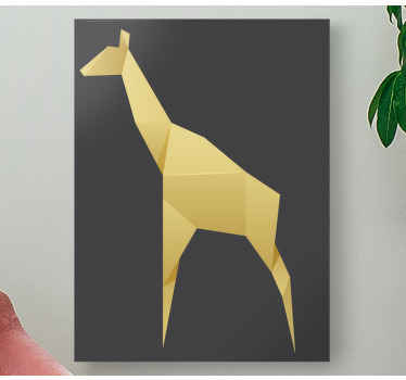 折纸长颈鹿动物画布版画 - TenStickers