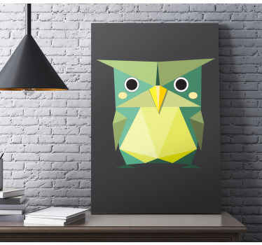 折纸猫头鹰动物帆布版画 - TenStickers