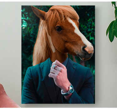 Cuadro caballos retrato de cabeza de caballo - TenVinilo