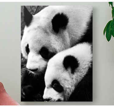 Cuadro animales Madre y bebé panda - TenVinilo