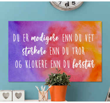 Sitat modigere, sterkere, klokere enn deg lerretsbilde nordisk - Tenstickers