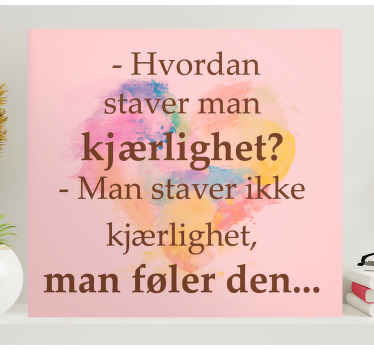 Hvordan staver man kjærlighet lerretsbilde - Tenstickers