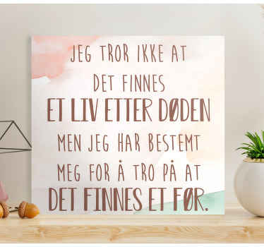 Norsk sitat liv etter døden lerretsbilde nordisk - Tenstickers