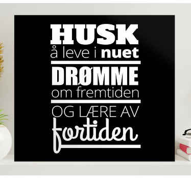 Leve i øyeblikket lerretsbilde motivasjon - Tenstickers