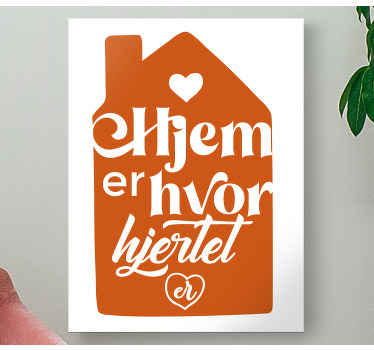 Hjemme er der hjertet er lerretsbilde motivasjon - Tenstickers