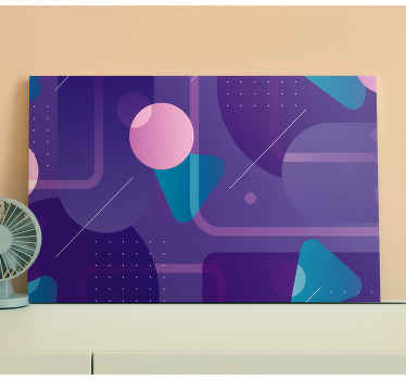 Cuadro en arte Gradientes de líneas geométricas modernas - TenVinilo