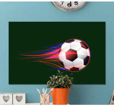 Cool fotboll tonåringcanvas tavla tryck - Tenstickers