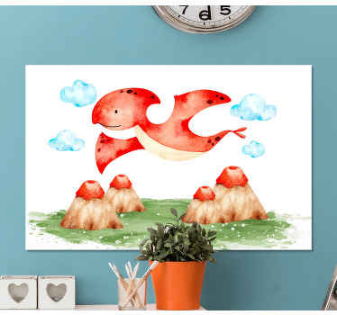 Cuadro dinosaurios Volando alto - TenVinilo