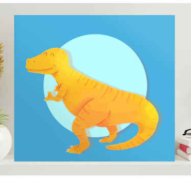 Cuadro dinosaurios Dinosaurio nórdico amarillo t-rex - TenVinilo