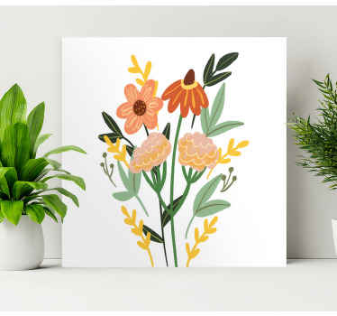 Cuadro de flores Ramo de flores de cono - TenVinilo