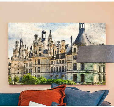 Obrazy francouzského hradu na plátně - TenStickers