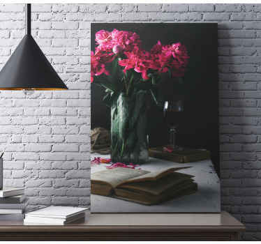 Leinwandbild Obst Weinglas und vase - TenStickers