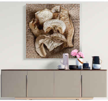 干蘑菇和篮子水果帆布 - TenStickers