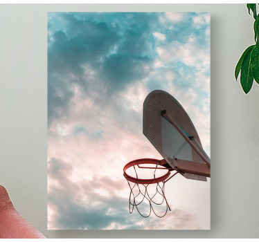 Basketball court Blue home canvas prints - TenStickers