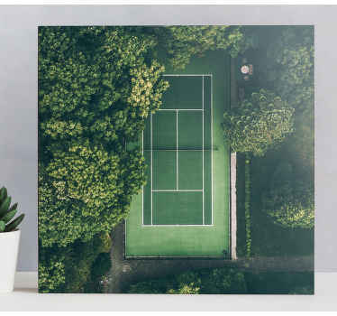 Gröna tennisbana hemcanvas tavla tryck - Tenstickers