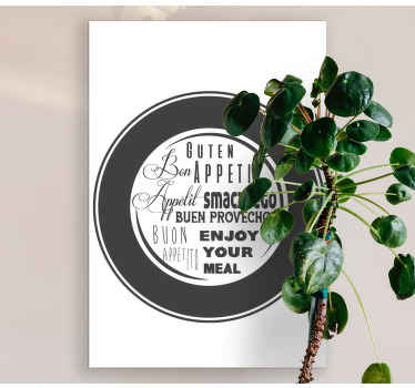 Bon Appetit motivational canvas - TenStickers