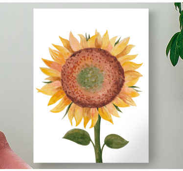 Cuadro de flores Pintura de girasol - TenVinilo
