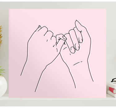 Hænder, der holder fingrene nordiske kunsttryk - TenStickers