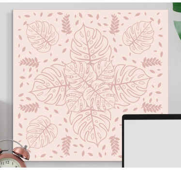 Leinwand Pflanzen botanisches monstera-muster - TenStickers