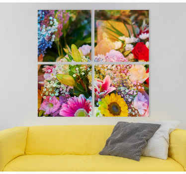 Cuadro de flores Jardín colorido - TenVinilo