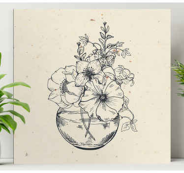 Quadro florais arranjo de tigela de flores - TenStickers