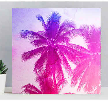Tableau salon Conception de palmier au néon - TenStickers