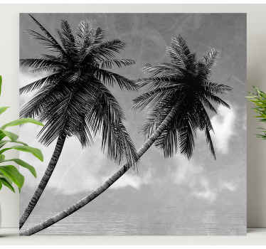 Tableau salon Paysage de palmiers de plage - TenStickers