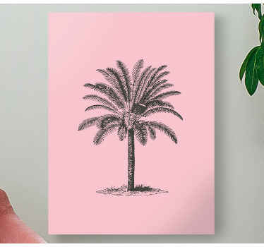 Wandbilder Esszimmer Rosa palmen-design - TenStickers