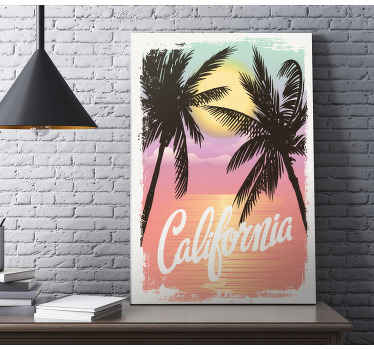 California beach typography canvas pictures - TenStickers
