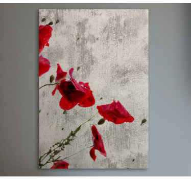 Cuadro de flores Amapolas polacas abstractas - TenVinilo