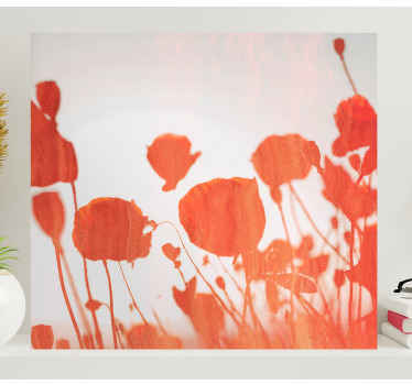 Teplý tón polské vlčí máky květinové obraz - TenStickers